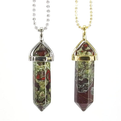 Pendant Necklaces - Dragon Blood Jasper Gemstone Pendant Necklace
