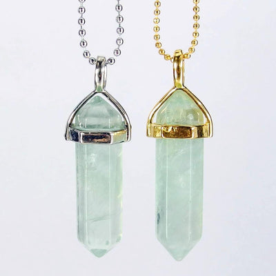 Pendant Necklaces - Green Fluorite Gemstone Pendant Necklace
