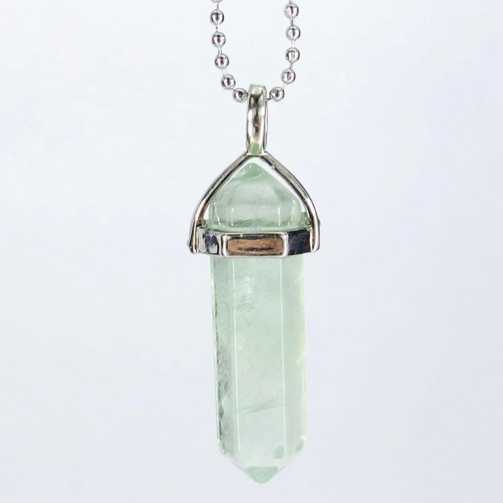 Pendant Necklaces - Green Fluorite Gemstone Pendant Necklace