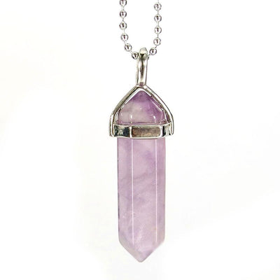 Pendant Necklaces - Multi-Colored Fluorite Gemstone Pendant Necklace