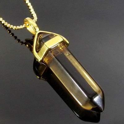 Pendant Necklaces - Smokey Quartz Gemstone Pendant Necklace
