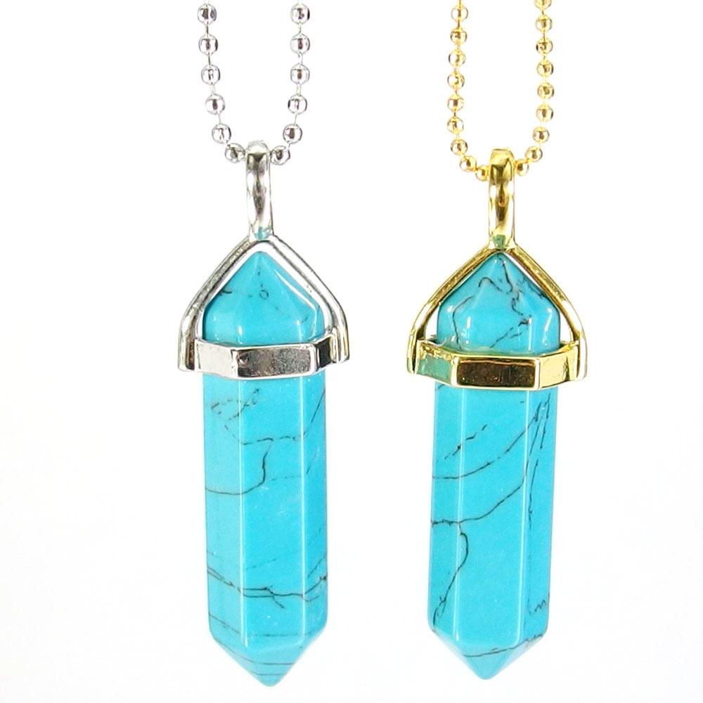 Pendant Necklaces - Turquoise Gemstone Pendant Necklace