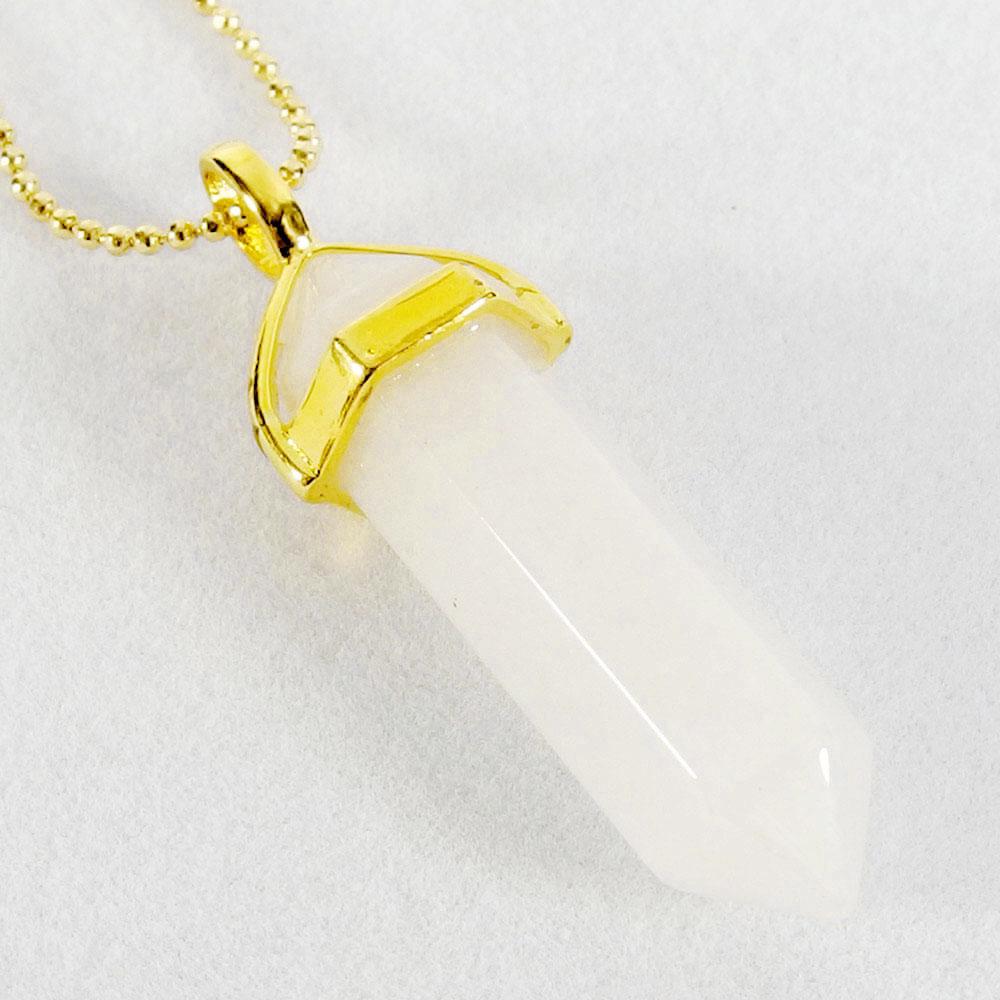 Pendant Necklaces - White Jade Gemstone Pendant Necklace