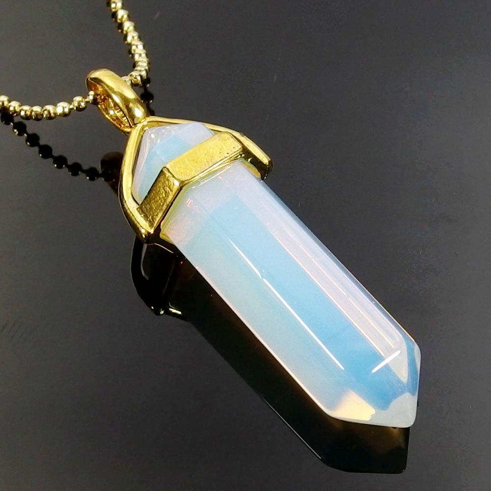Stone/Crystal Holder Necklace with Opalite Crystal