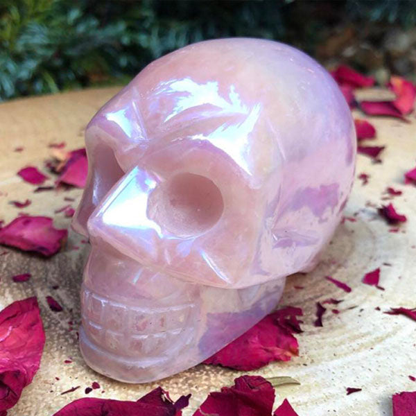Crystal Skull - Rose Aura Quartz Crystal Skull Meaning and Benefits