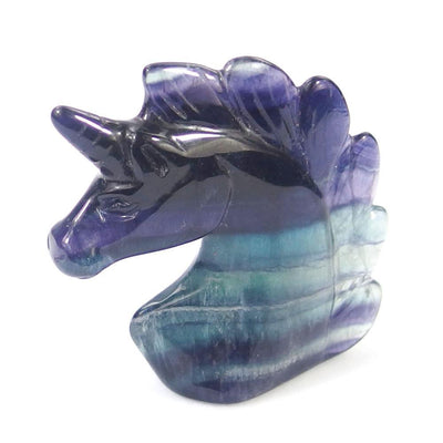 Multi-Colored Fluorite Unicorn Carving