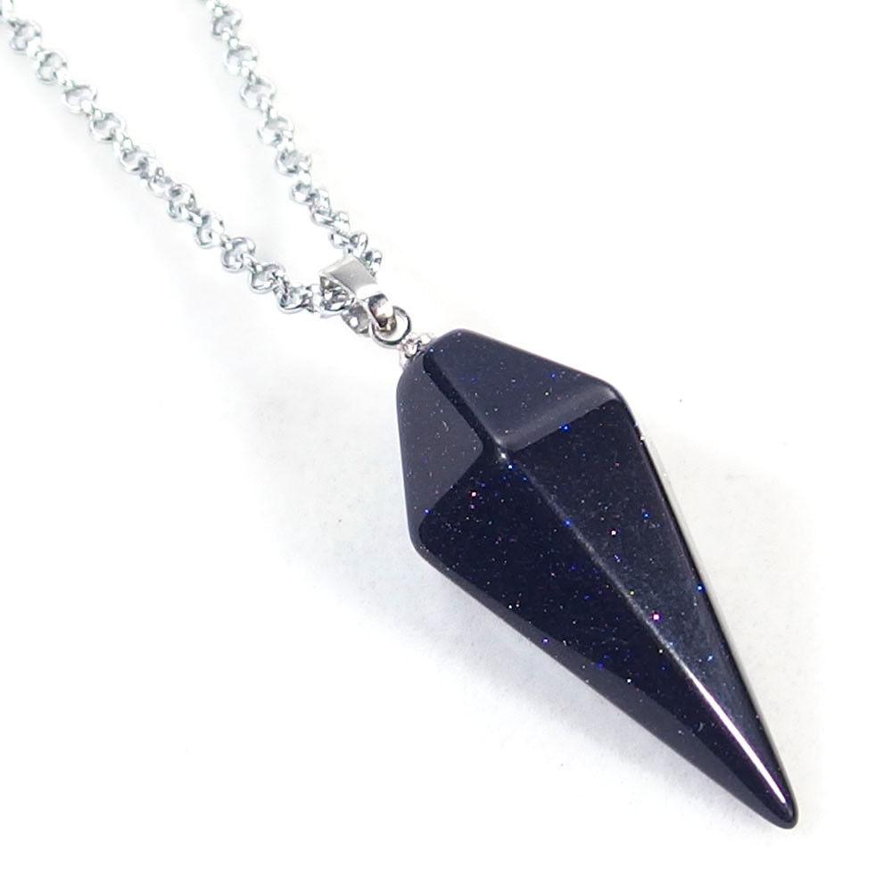Blue Sandstone Pendulum Necklace