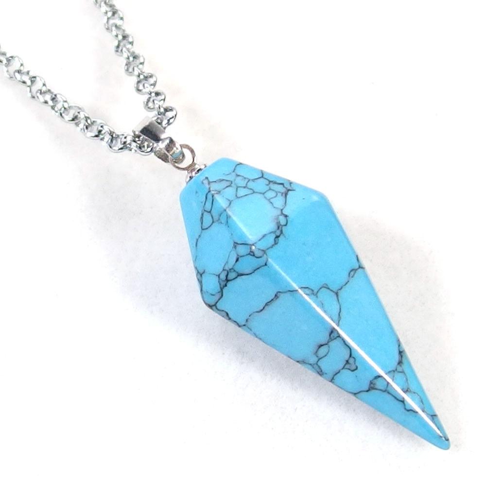 Turquoise Howlite Pendulum Necklace