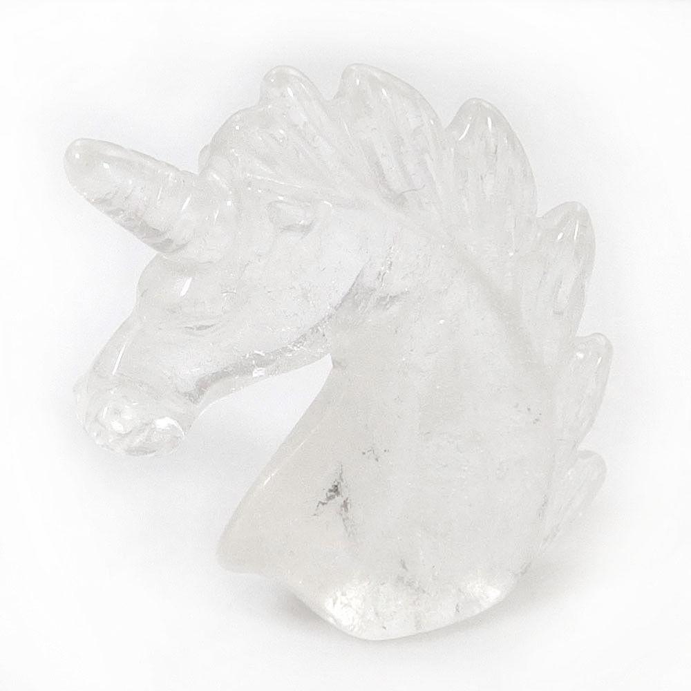 Clear Quartz Unicorn Carving