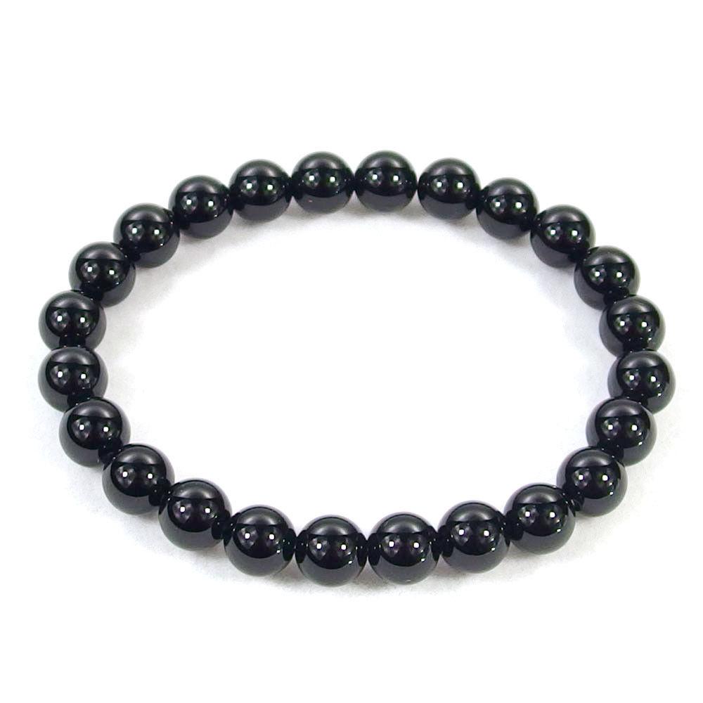 Black Obsidian Beaded Crystal Bracelet