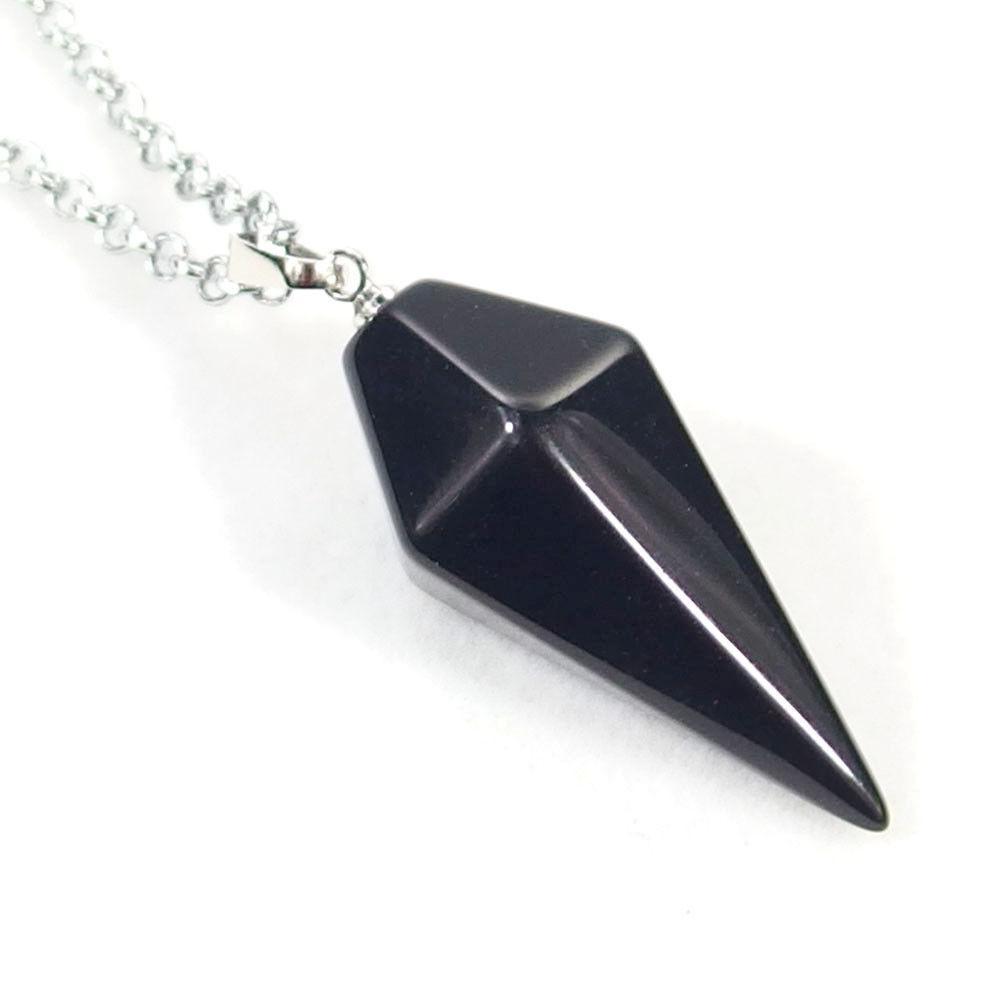 Black Agate Pendulum Necklace