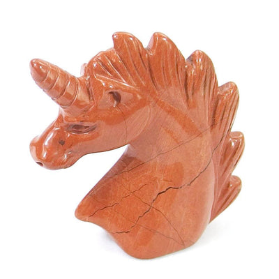 Red Jasper Unicorn Carving