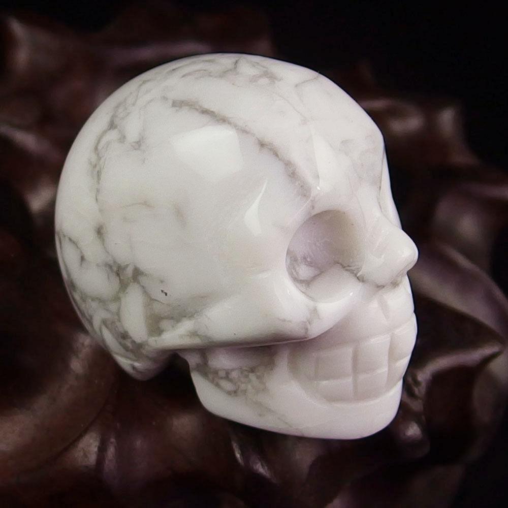 White Turquoise Crystal Skull (1.2")