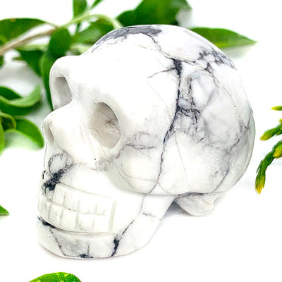 White Turquoise Crystal Skull